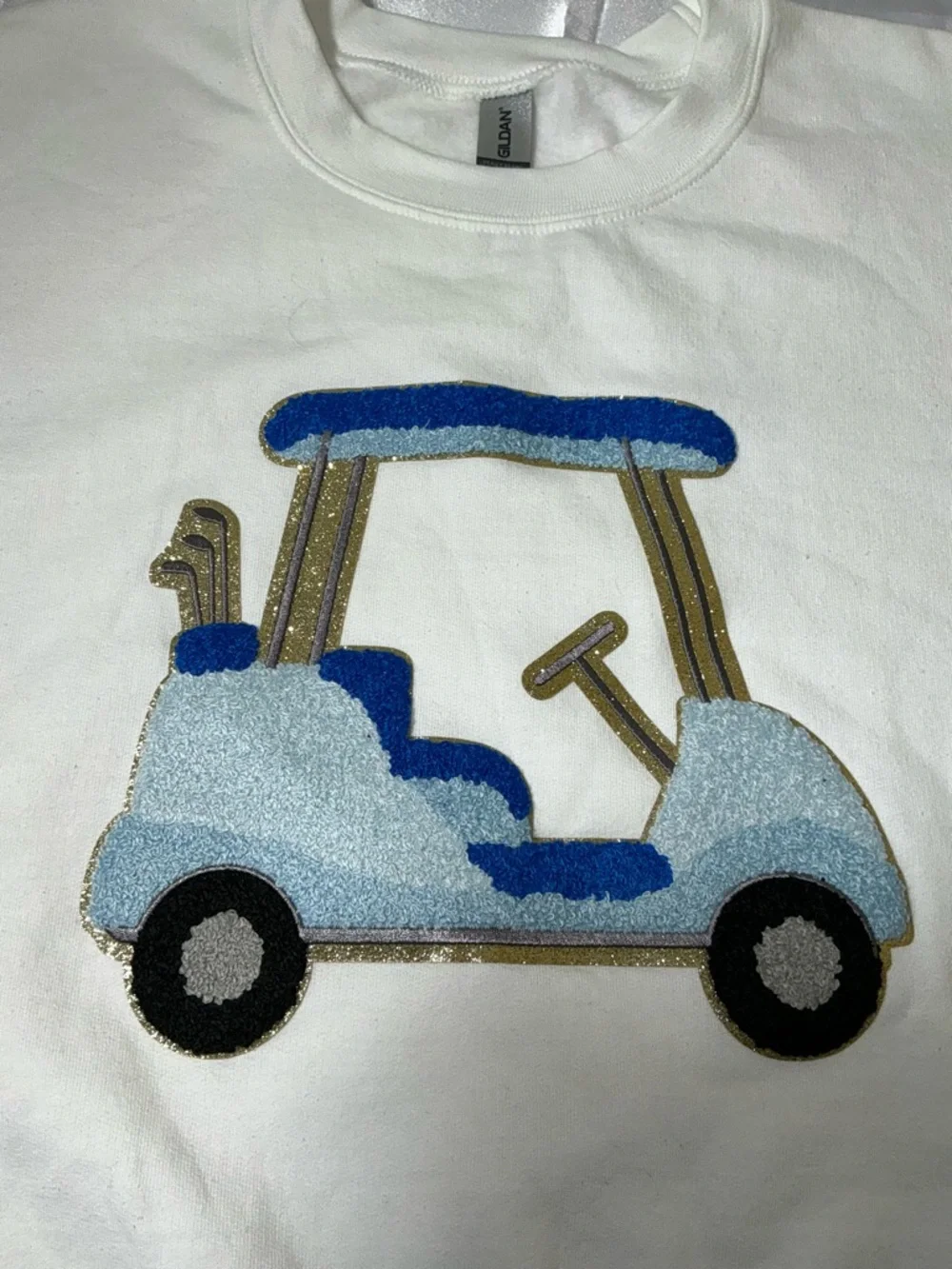 Preppy Blue Golf Cart Sweatshirt Size 3XL - Picture 5 of 8